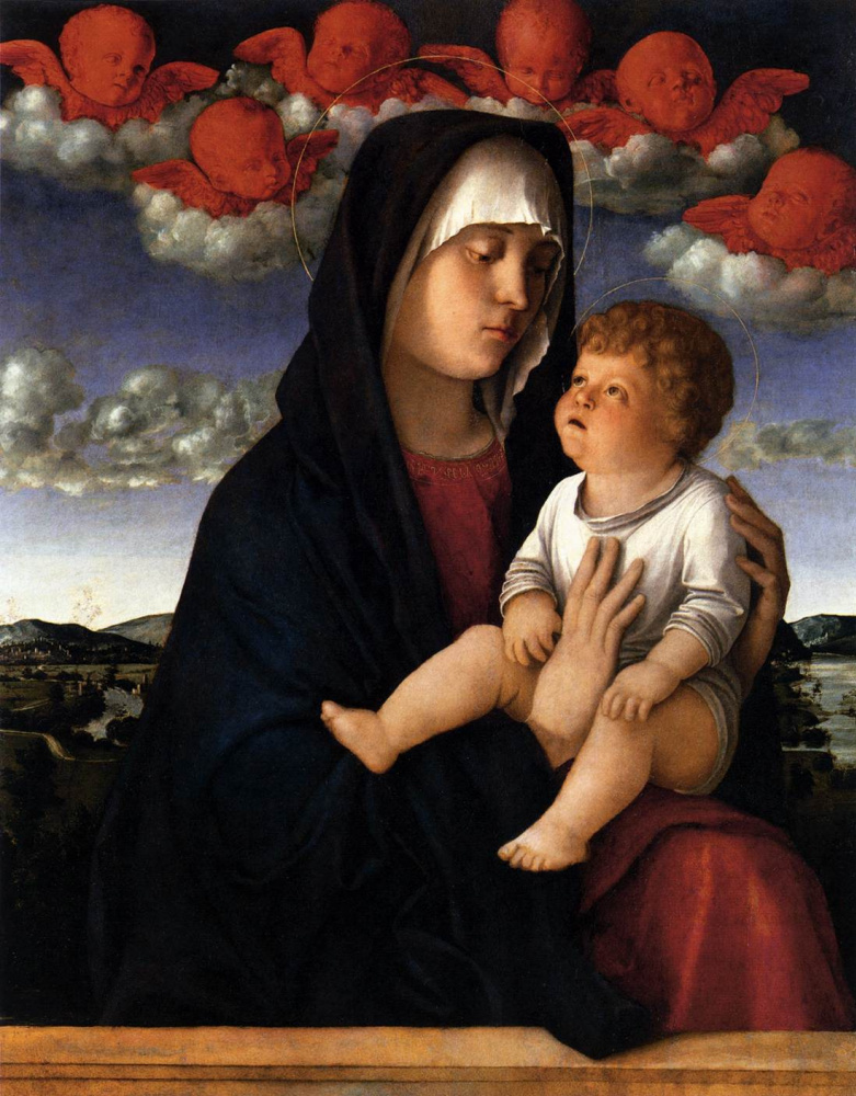 Giovanni Bellini. Madonna with Red Cherubs
