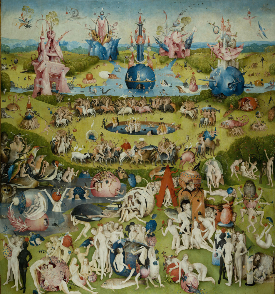 Hieronymus Bosch. Garten der irdischen Freuden. Der zentrale Teil.