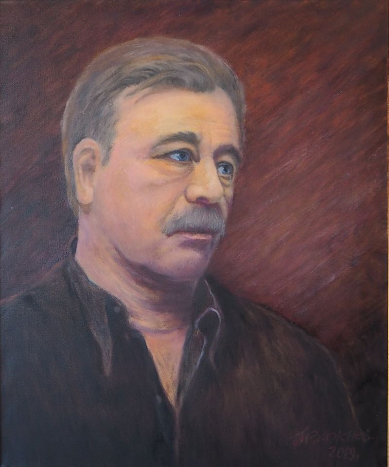 Alexander Fedorovich Vazhnev. The author is A.F. Vazhnev. "PORTRAIT OF A.S. FEDOROV". 2019, 60х50, oil / canvas. Moscow - N. Novgorod