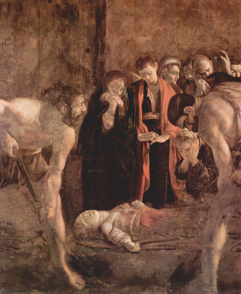 Michelangelo Merisi de Caravaggio. The Burial Of St. Lucia. Fragment