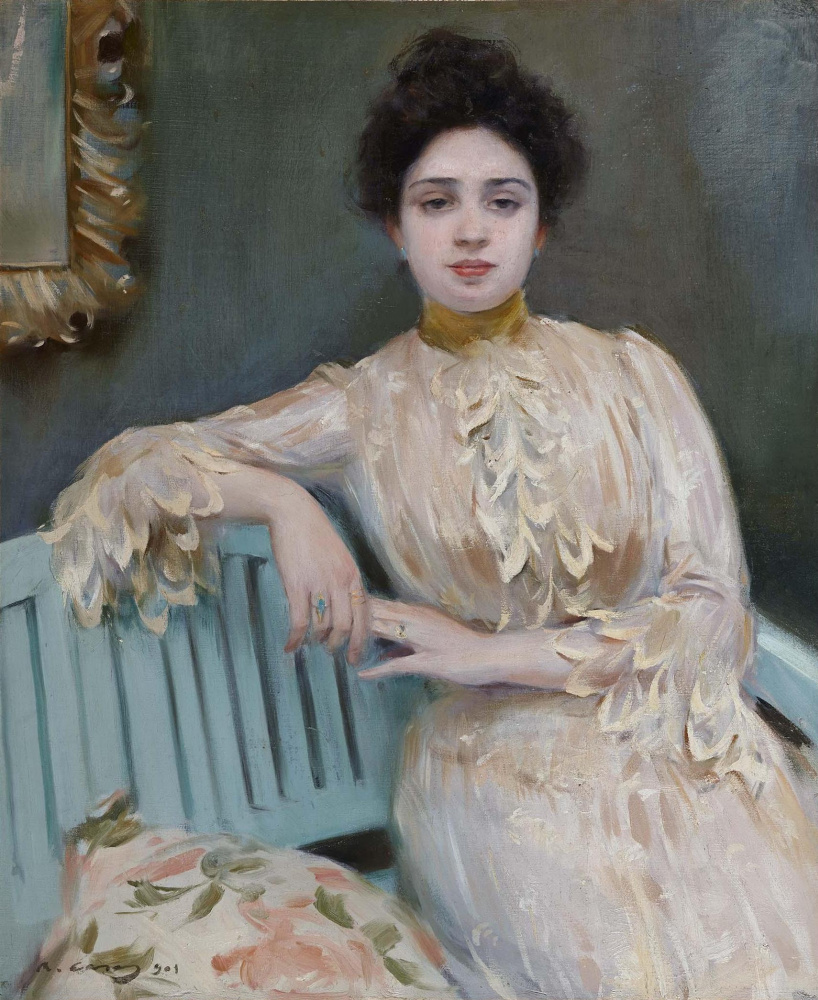 Ramon Casas i Carbó. Portrait of a Mercedes Llorac