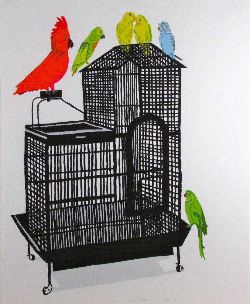 Jonas Wood. Bird cage XVIII