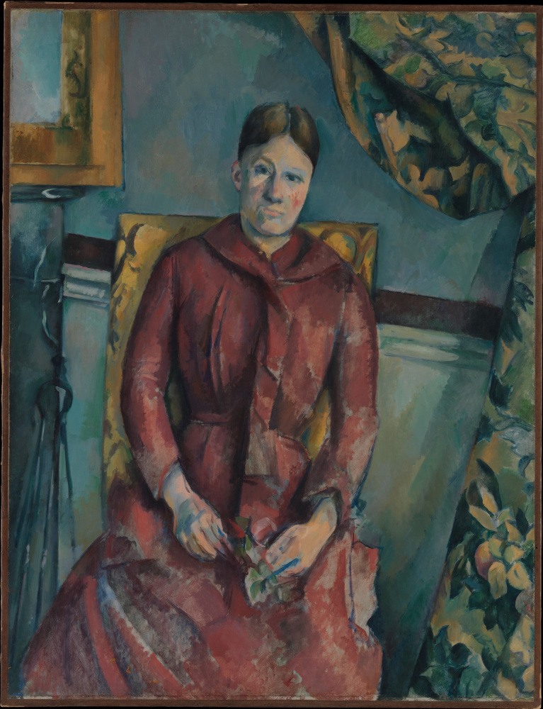 Paul Cezanne. Porträt von Madame Cezanne in einem gelben Stuhl