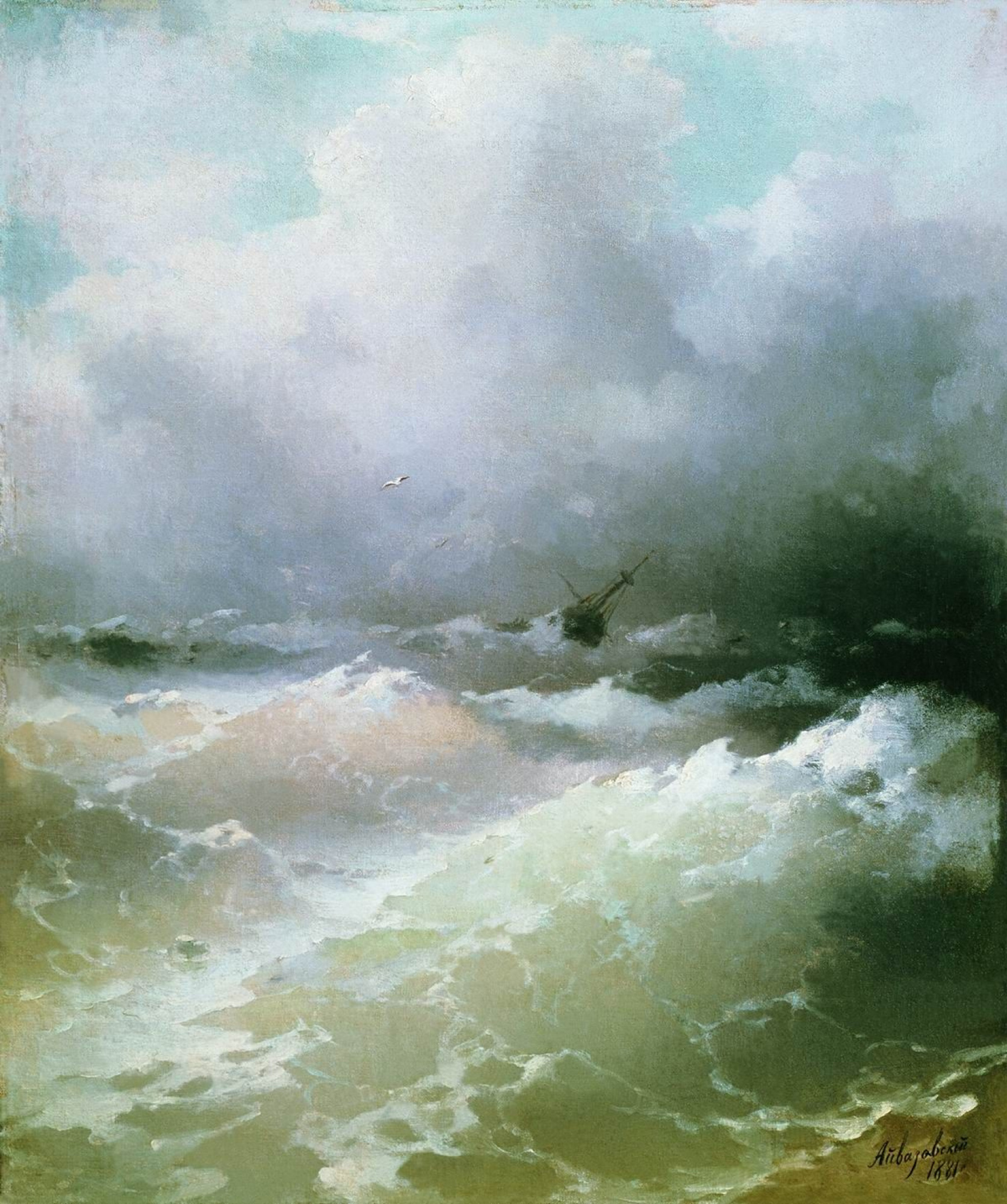 Ivan Aivazovsky Sea, 1881, 42×49 cm: Description of the artwork
