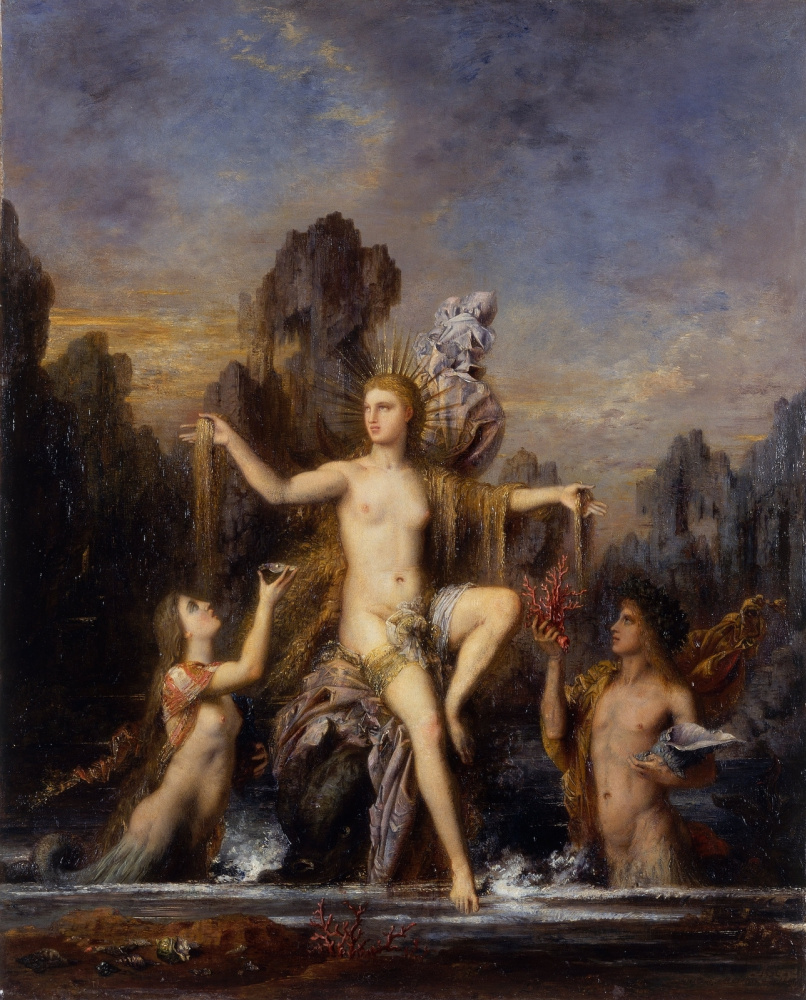 Gustave Moreau. The birth of Venus from the sea foam