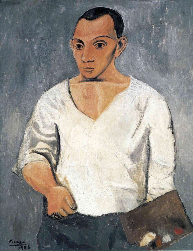 Pablo Picasso. Self portrait with palette