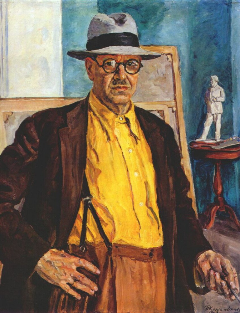 Petr Petrovich Konchalovsky. Self-portrait (in yellow shirt)