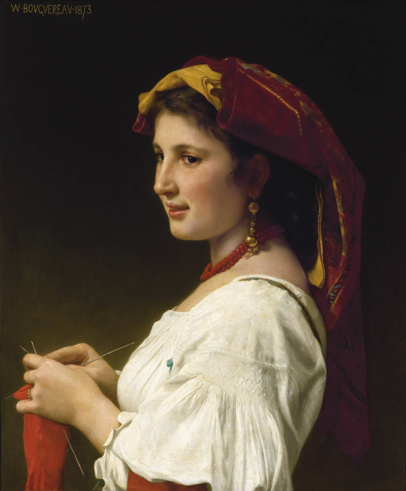 William-Adolphe Bouguereau. Вязальщица. 1873