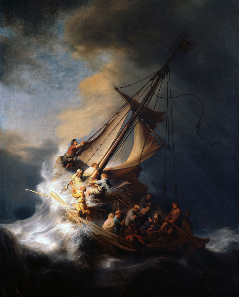 Rembrandt Harmenszoon van Rijn. Christ in the storm on the sea of Galilee