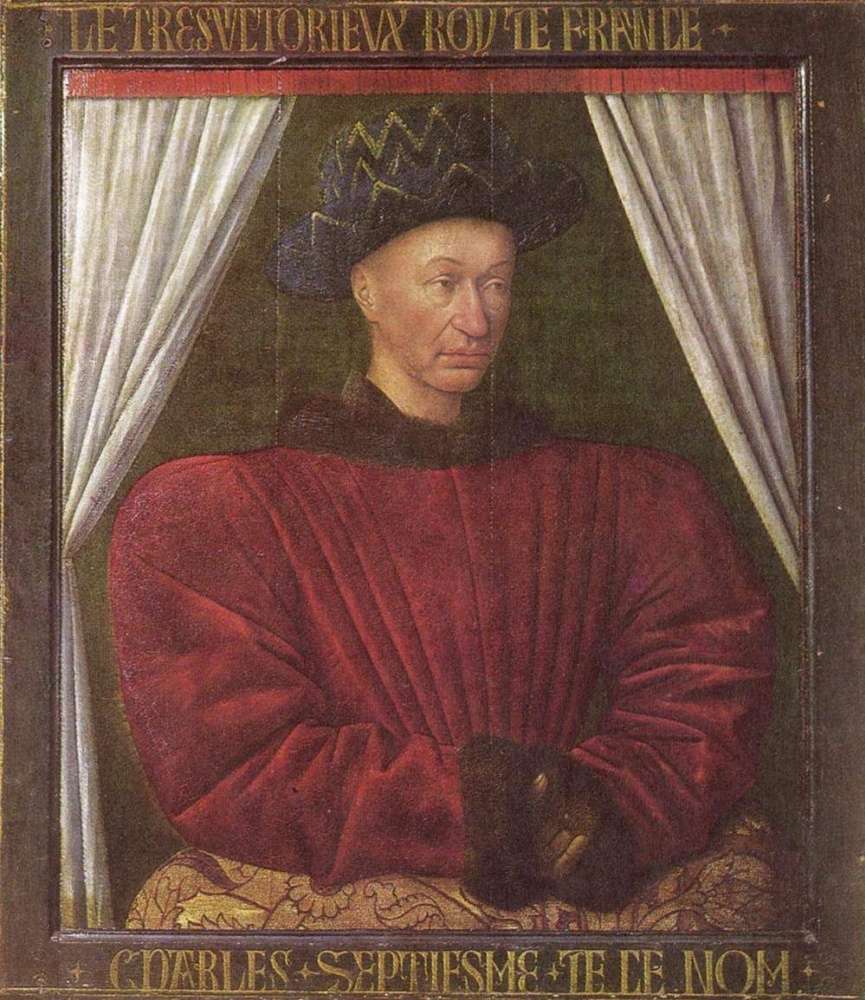 Jean Fouquet. Portrait of Charles VII