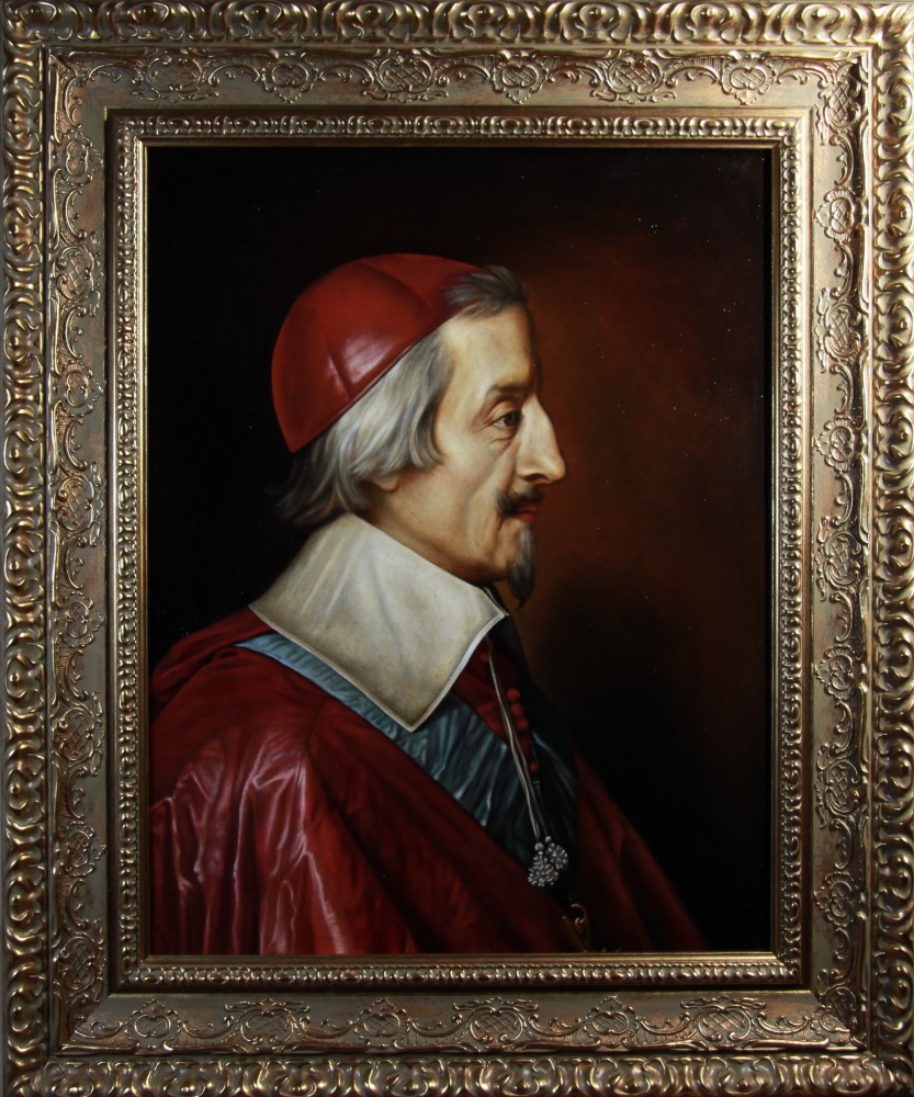 Julia Sergeevna Evtushenko. Copy of the picture "Portrait of Cardinal Richelieu", 2018 (original is thin. Philippe de Champagne, 1642)