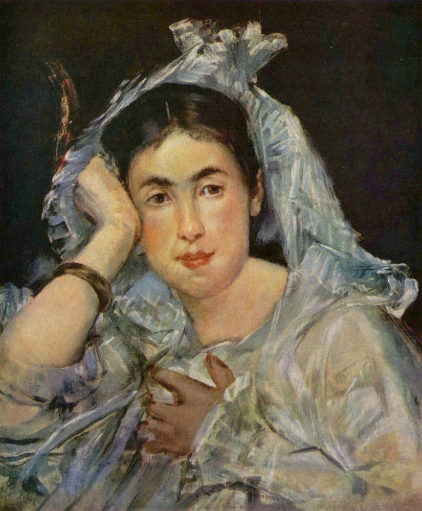 Edouard Manet. Portrait of Marguerite de Conflans in the hood