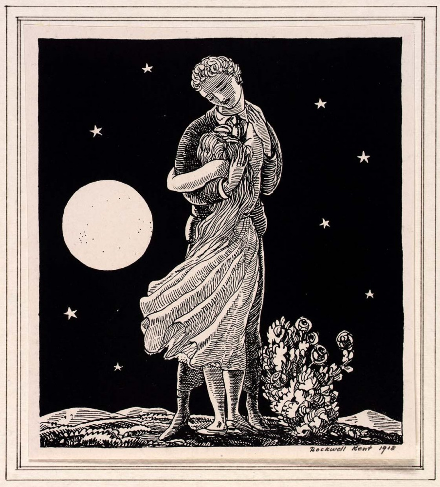 Rockwell Kent. Sette uomini di età. abbracciare