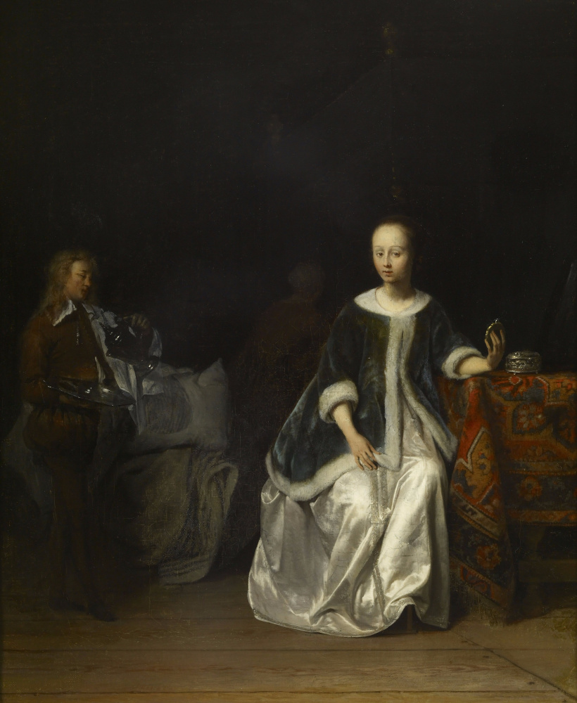 Gabriël Metsu. The girl behind the toilet