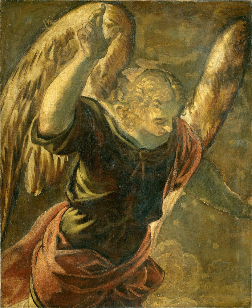 Angel of the Annunciation. Décor panel of San Benedetto in Venice