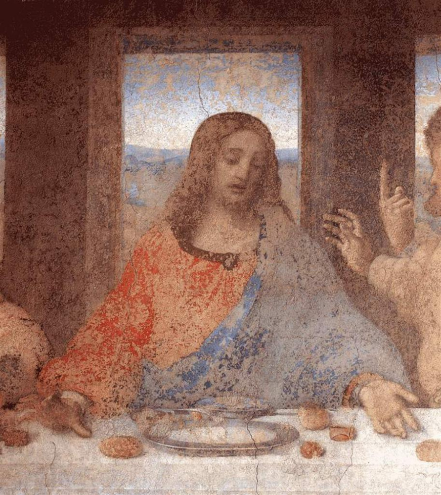 Леонардо да Винчи. Тайная Вечеря (фрагмент)