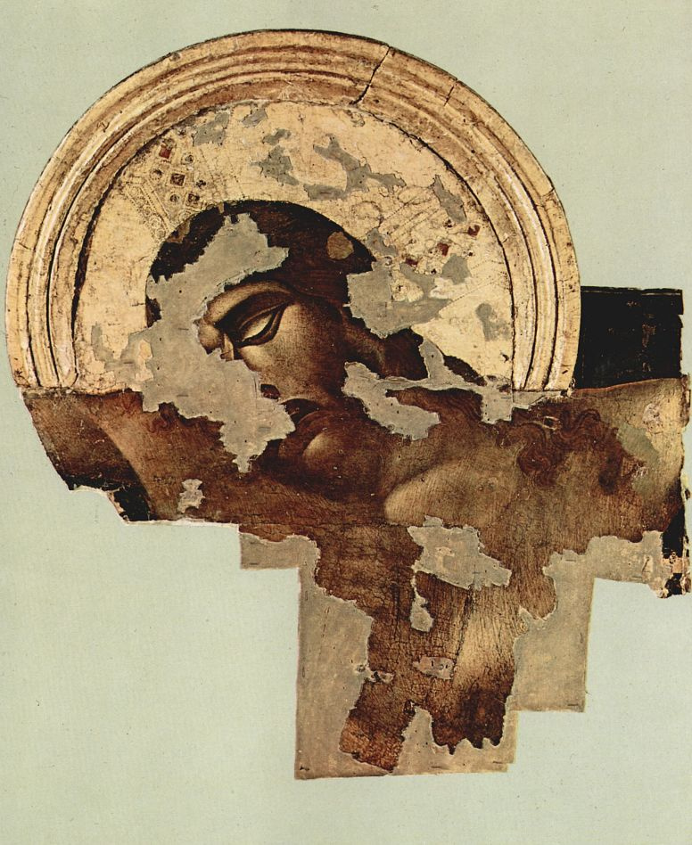 Чимабуэ (Ченни ди Пепо). Распятие из Санта Кроче во Флоренции, состояние после 1966, деталь: Христос