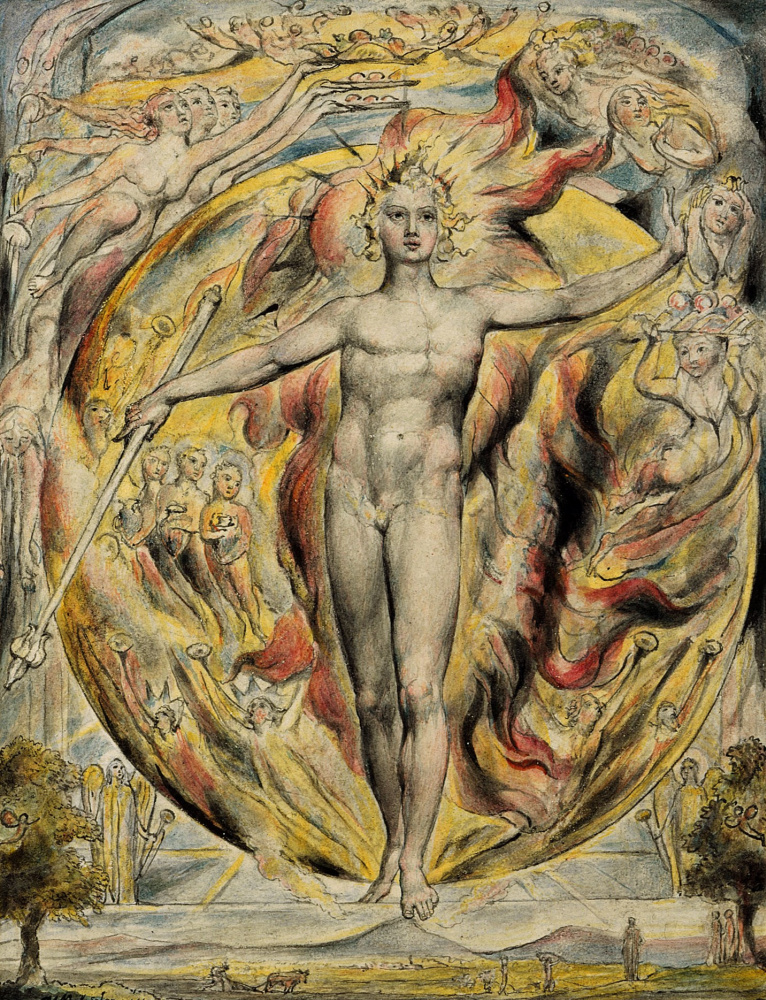 William Blake. The sun at his Eastern gate. Illustrations to the poems of Milton's "Fun" and "Thoughtful"