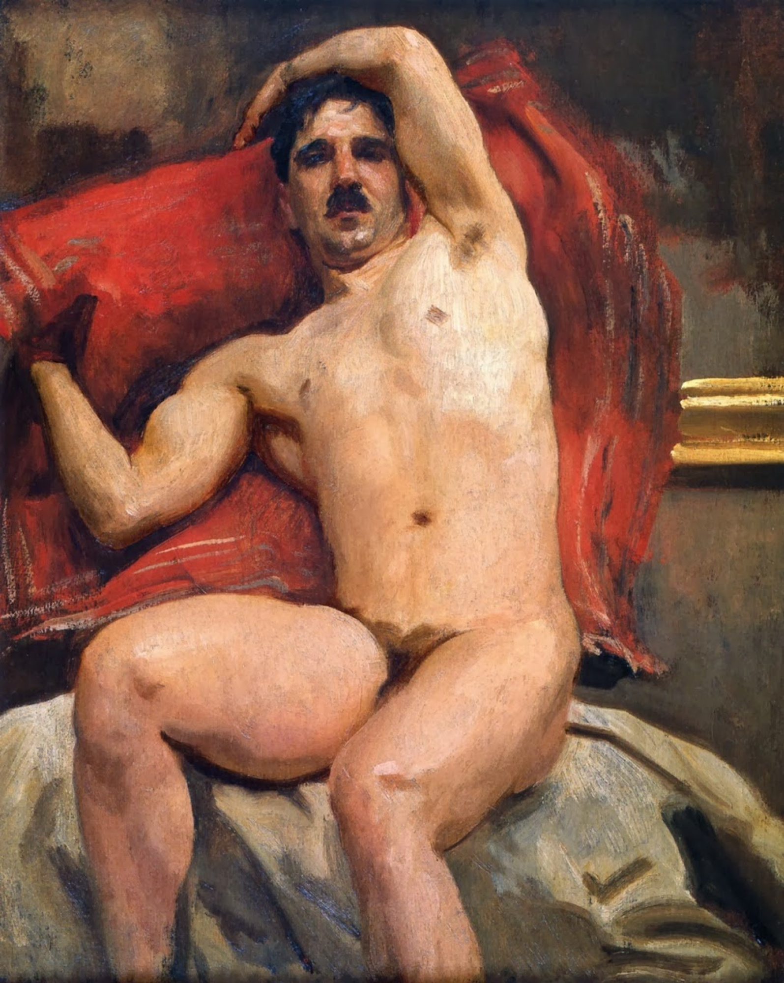 A naked man on a red pillow, 1904, 43×53 cm by John Singer Sargent:  History, Analysis & Facts | Arthive