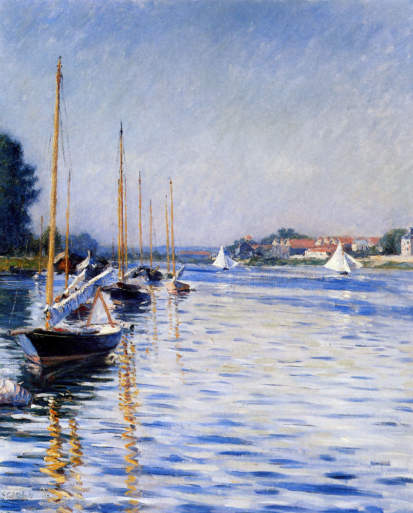 Gustave Caillebotte. Boats on the Seine