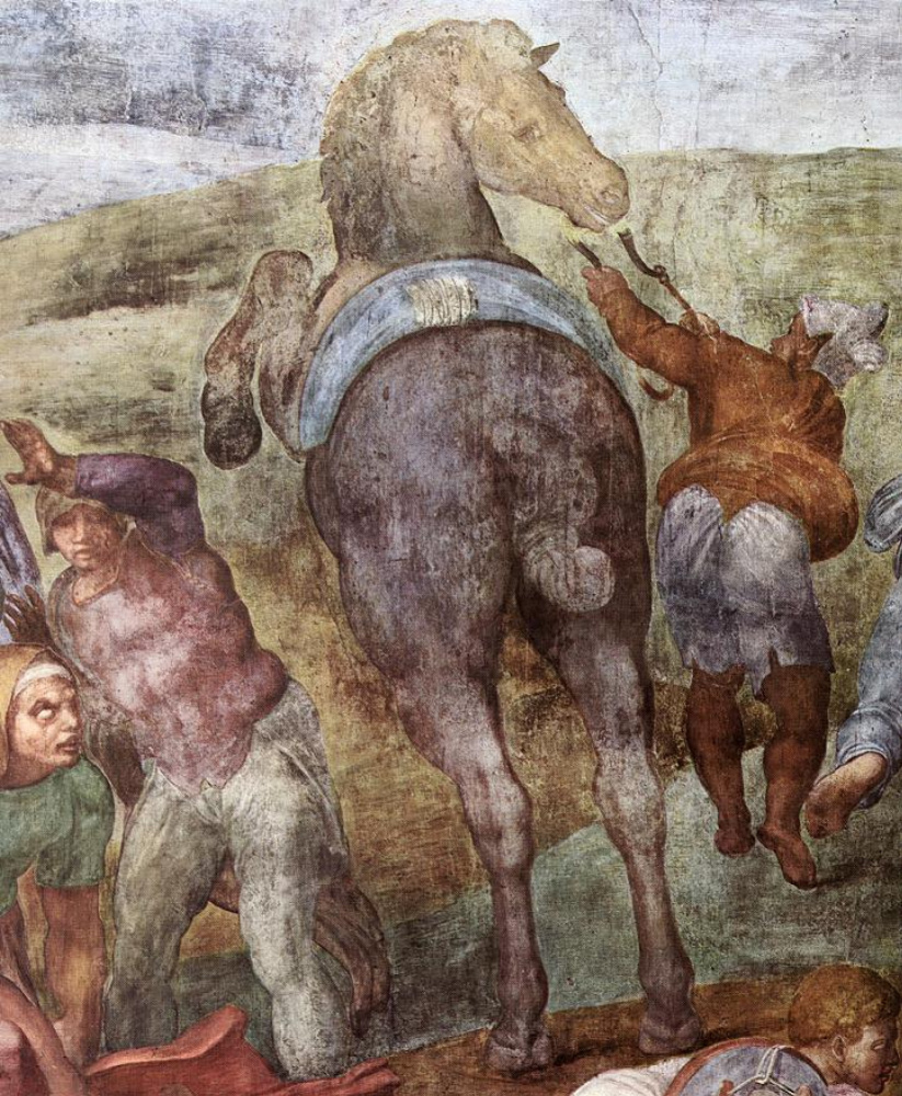 Michelangelo Buonarroti. The conversion of Saul (detail)