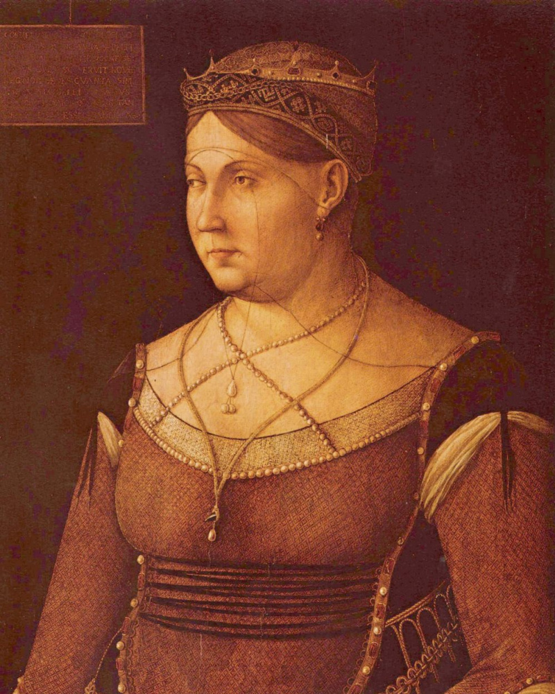 Gentile Bellini. Portrait of Queen of Cyprus Katerina Kornaro