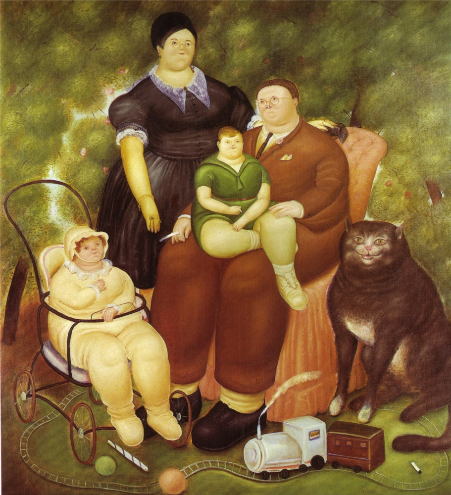 Fernando Botero. Family scene