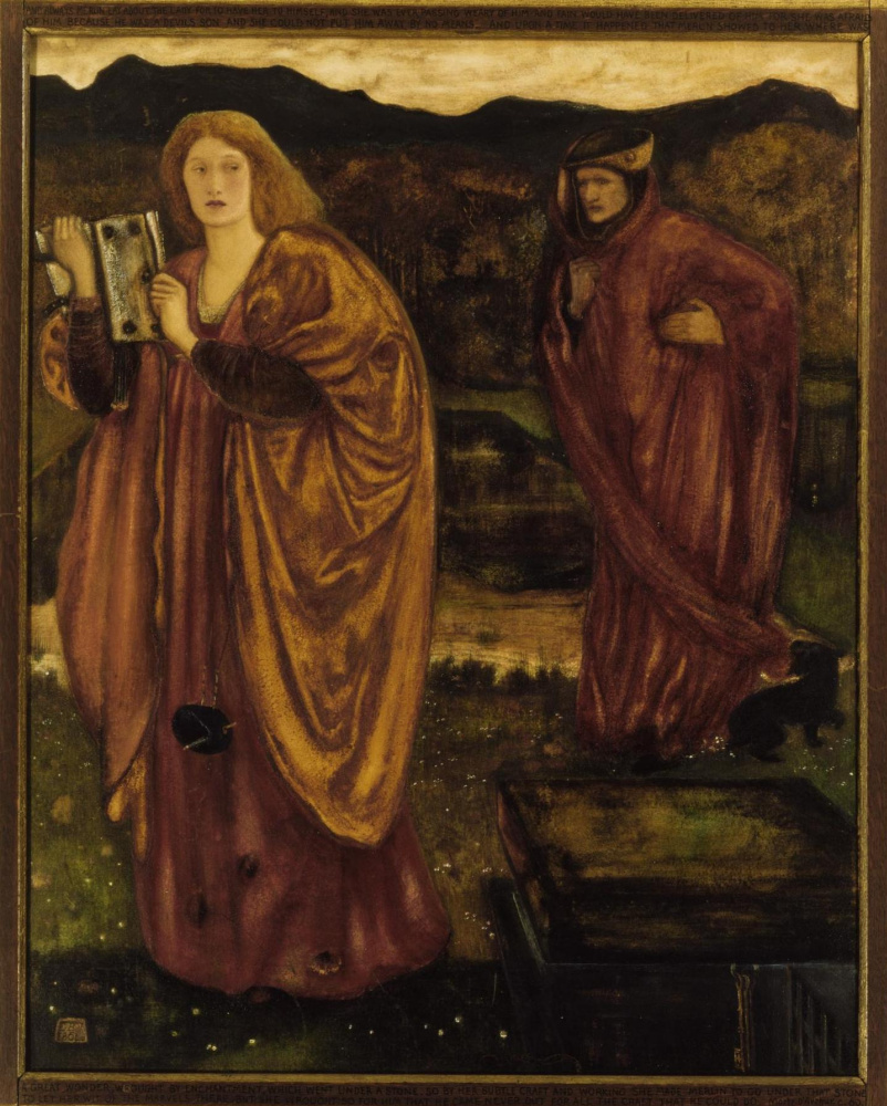 Edward Coley Burne-Jones. Merlin and Nimue