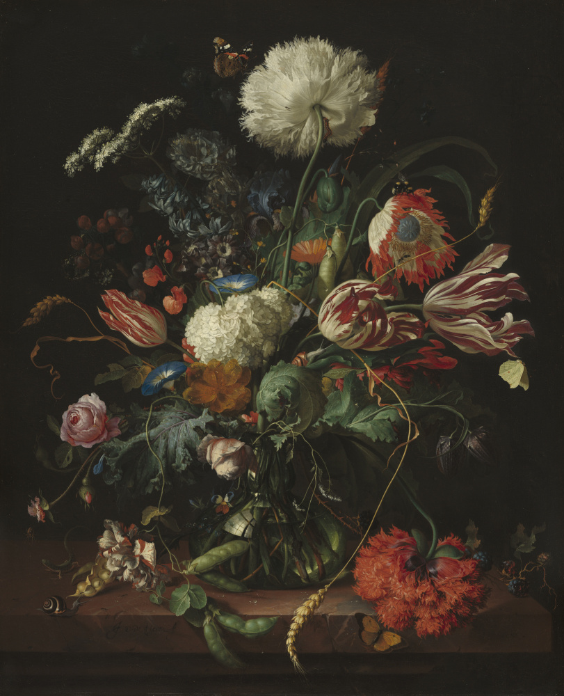 Jan Davids de Hem. Vase with flowers