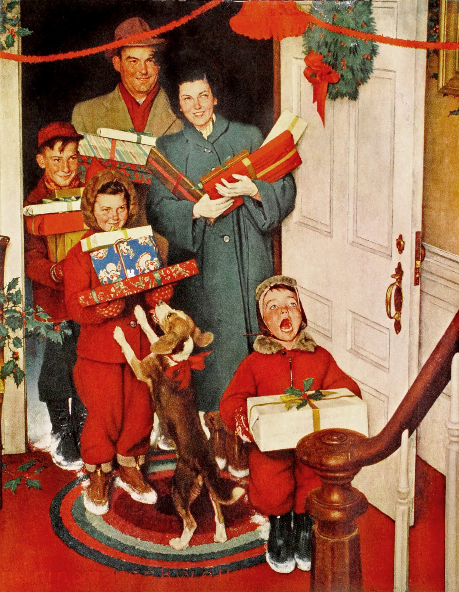 Granny! Merry Christmas!, 1951 by Norman Rockwell: History