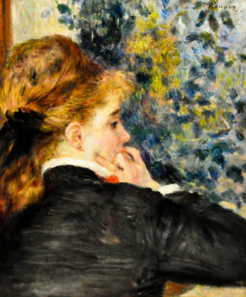 Pierre-Auguste Renoir. Brooding, or a Young woman in profile