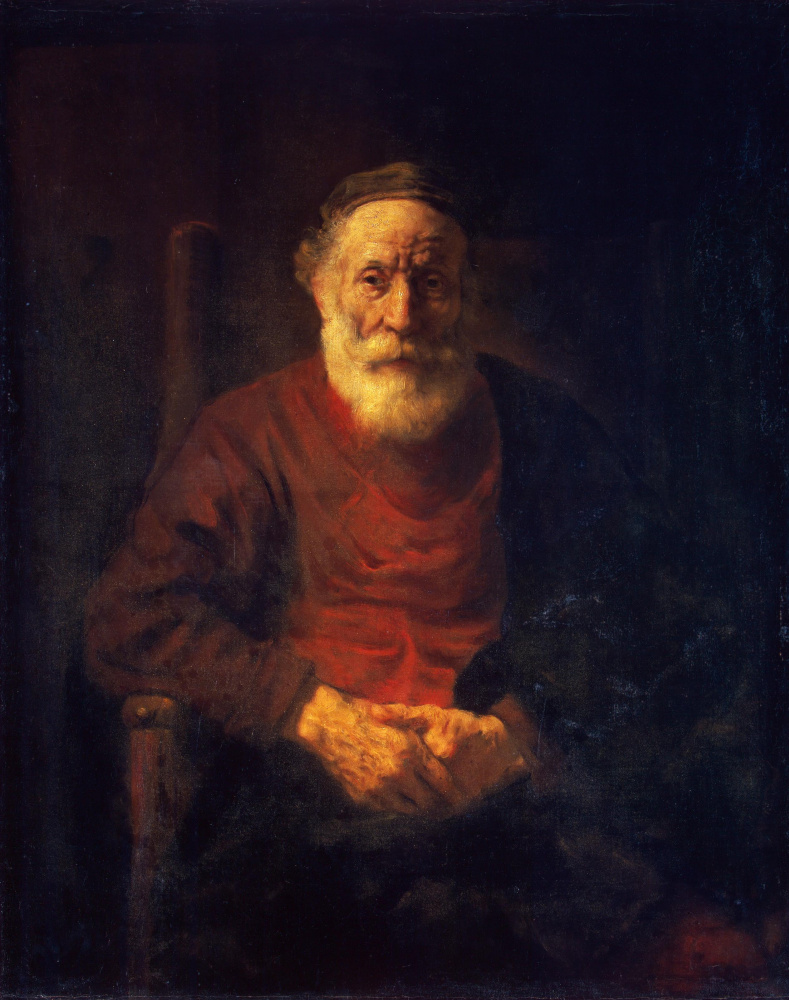 Rembrandt Harmenszoon van Rijn. Portrait of an old man in red