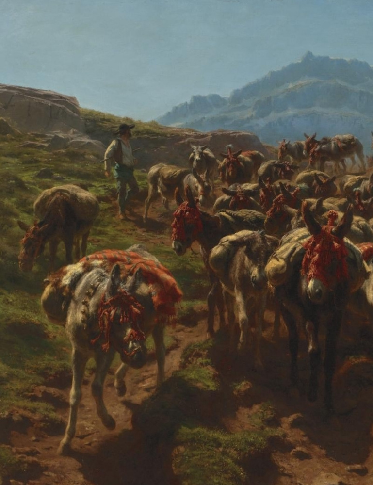 Rose Bonhur. Spanish shepherds crossing of the Pyrenees. Fragment II
