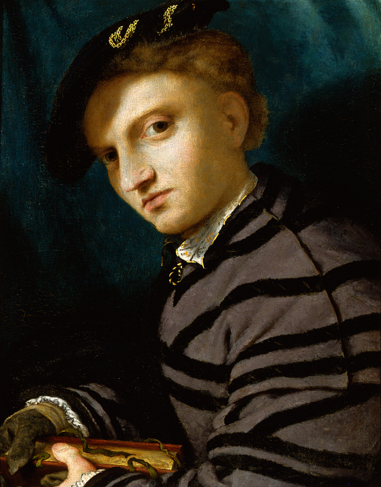 Lorenzo Lotto. Ritratto di un giovane uomo con un libro