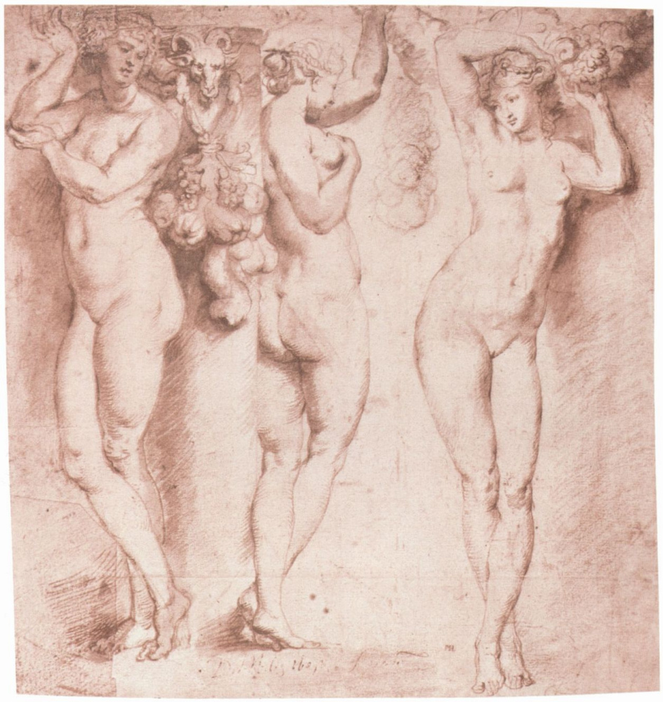 Peter Paul Rubens. Three caryatids