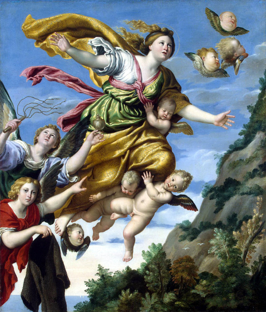 Domenichino. The capture of Mary Magdalene into heaven