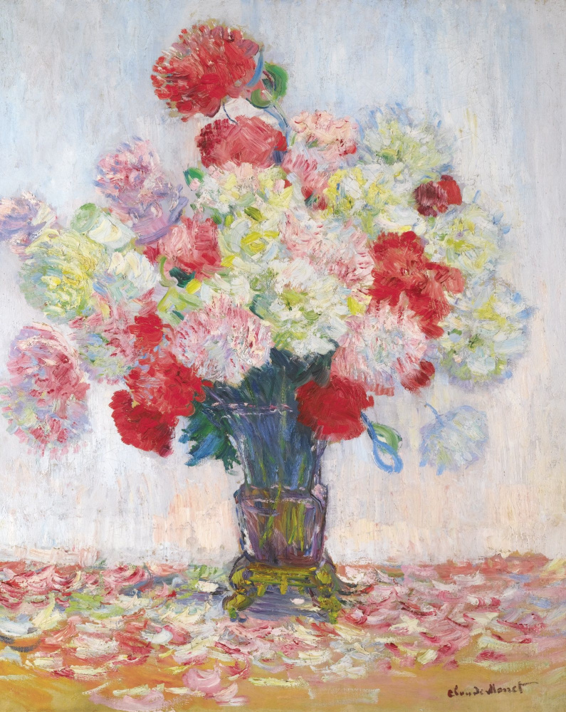 Claude Monet. Vase with peonies