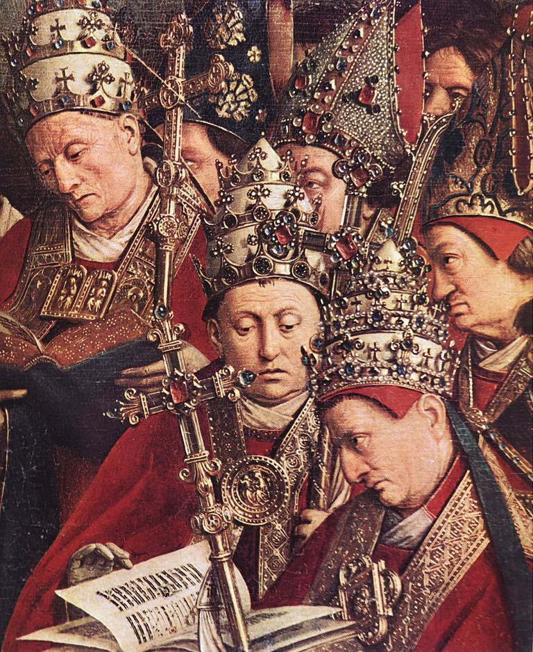 Jan van Eyck. 根特的祭坛了。 崇拜的羔羊(详细说明)
