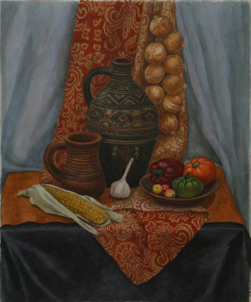 Lyudmila Kachur. Still life with ornaments