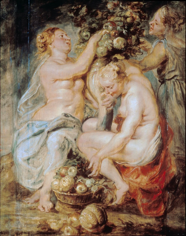 Peter Paul Rubens. Three Nymphs with the Horn of Plenty