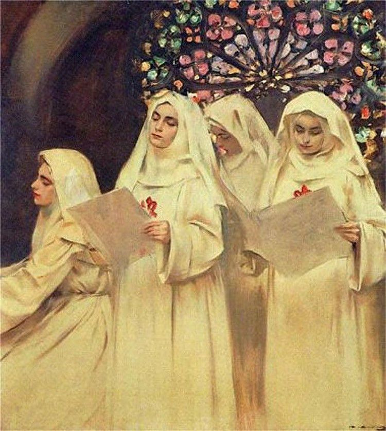 Ramon Casas i Carbó. Choir of nuns