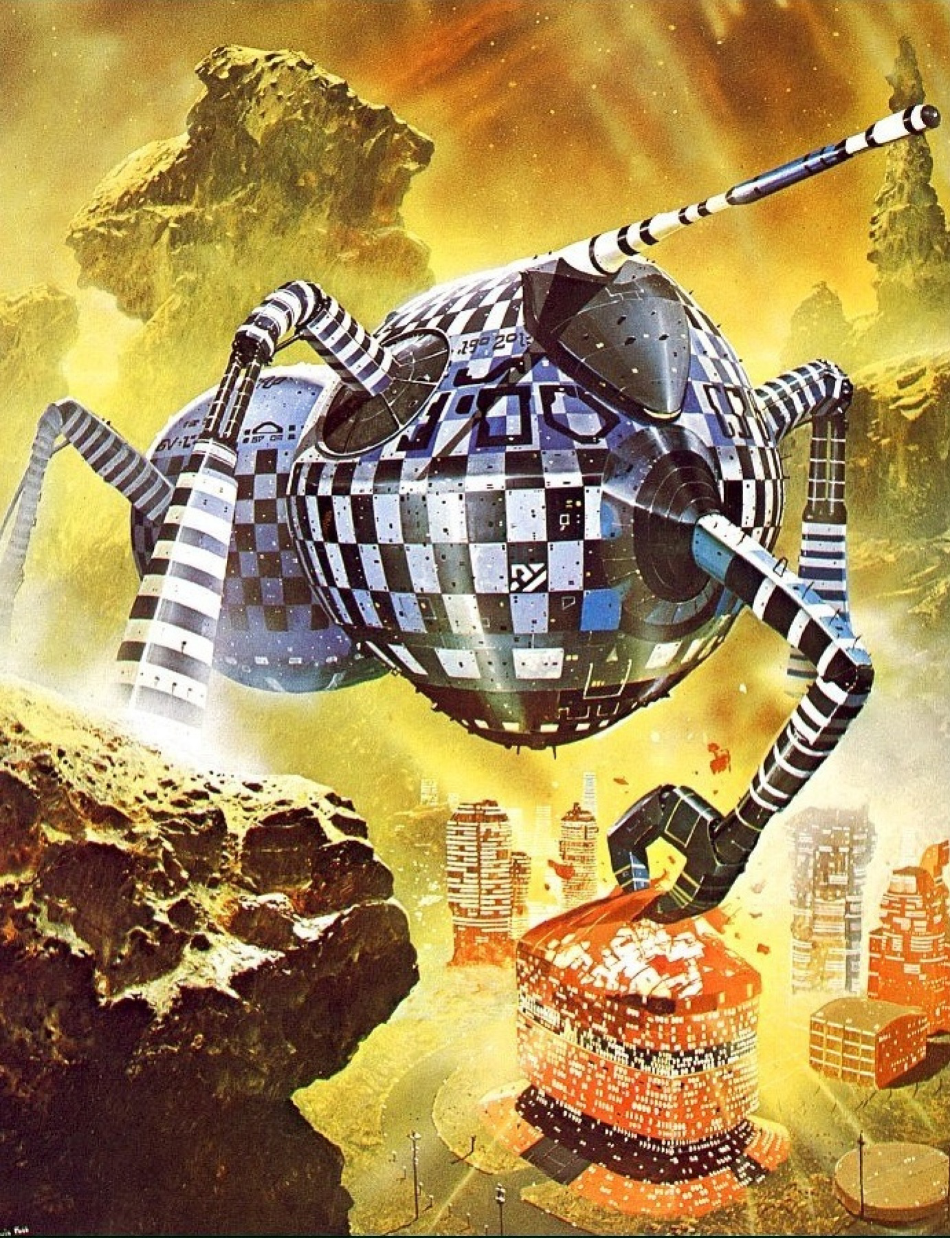 Chris Foss Changes against mutants: Description of the artwork