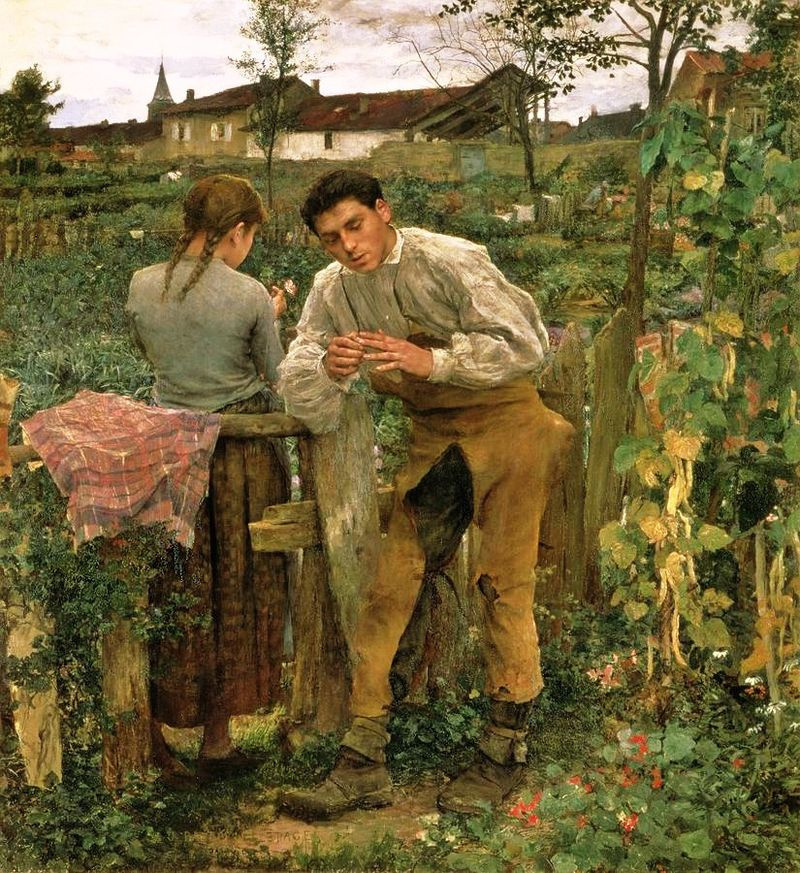 Jules Bastien-Lepage. Rustic love