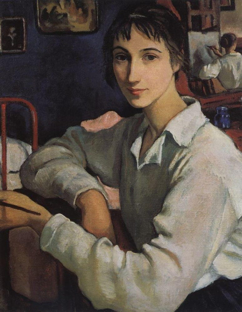 Zinaida Serebryakova. Autoritratto in una camicetta bianca