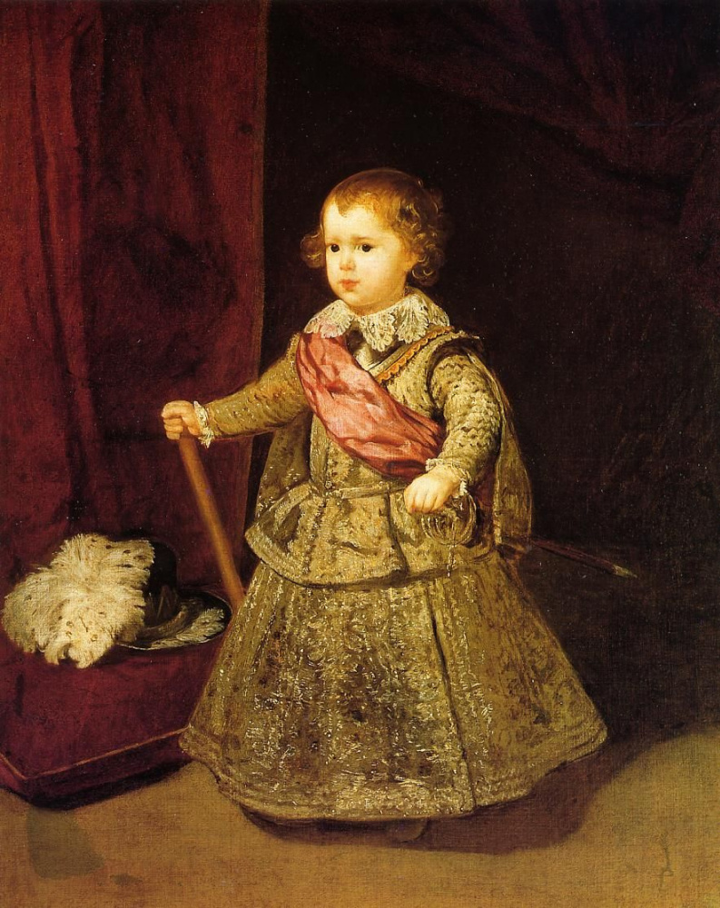 Diego Velazquez. Portrait of Prince Baltasar Carlos in silver suit