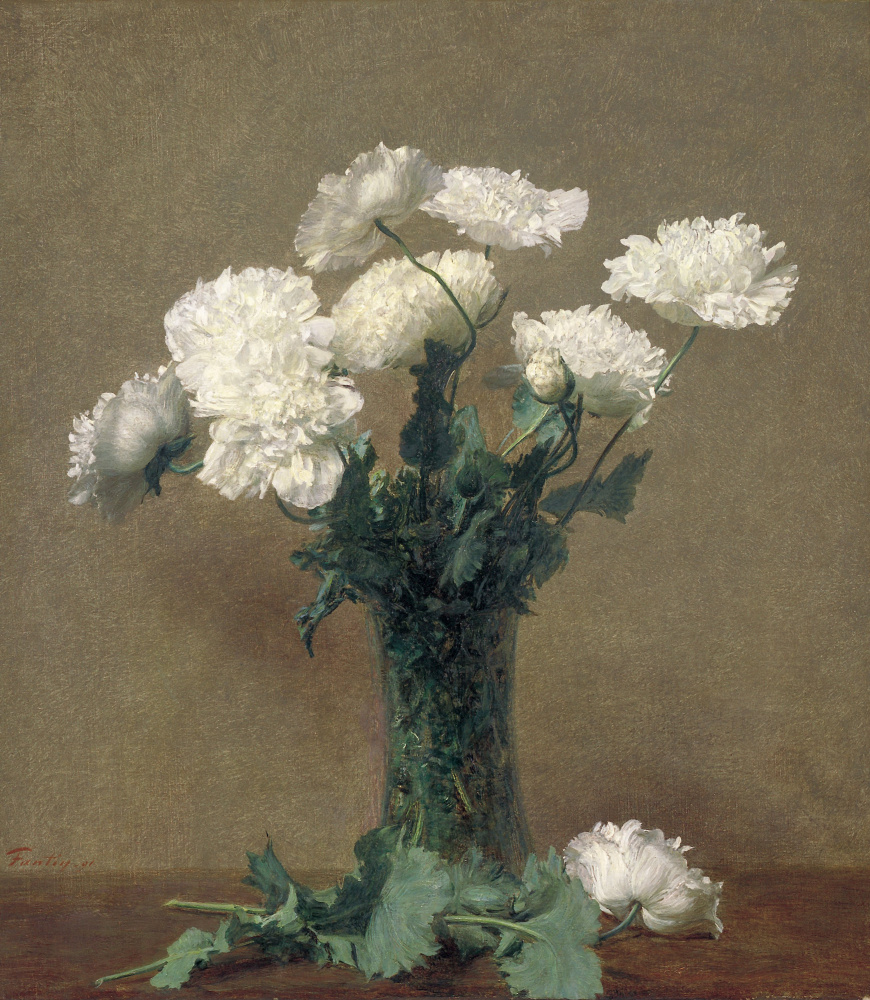 Henri Fantin-Latour. Poppies in a vase