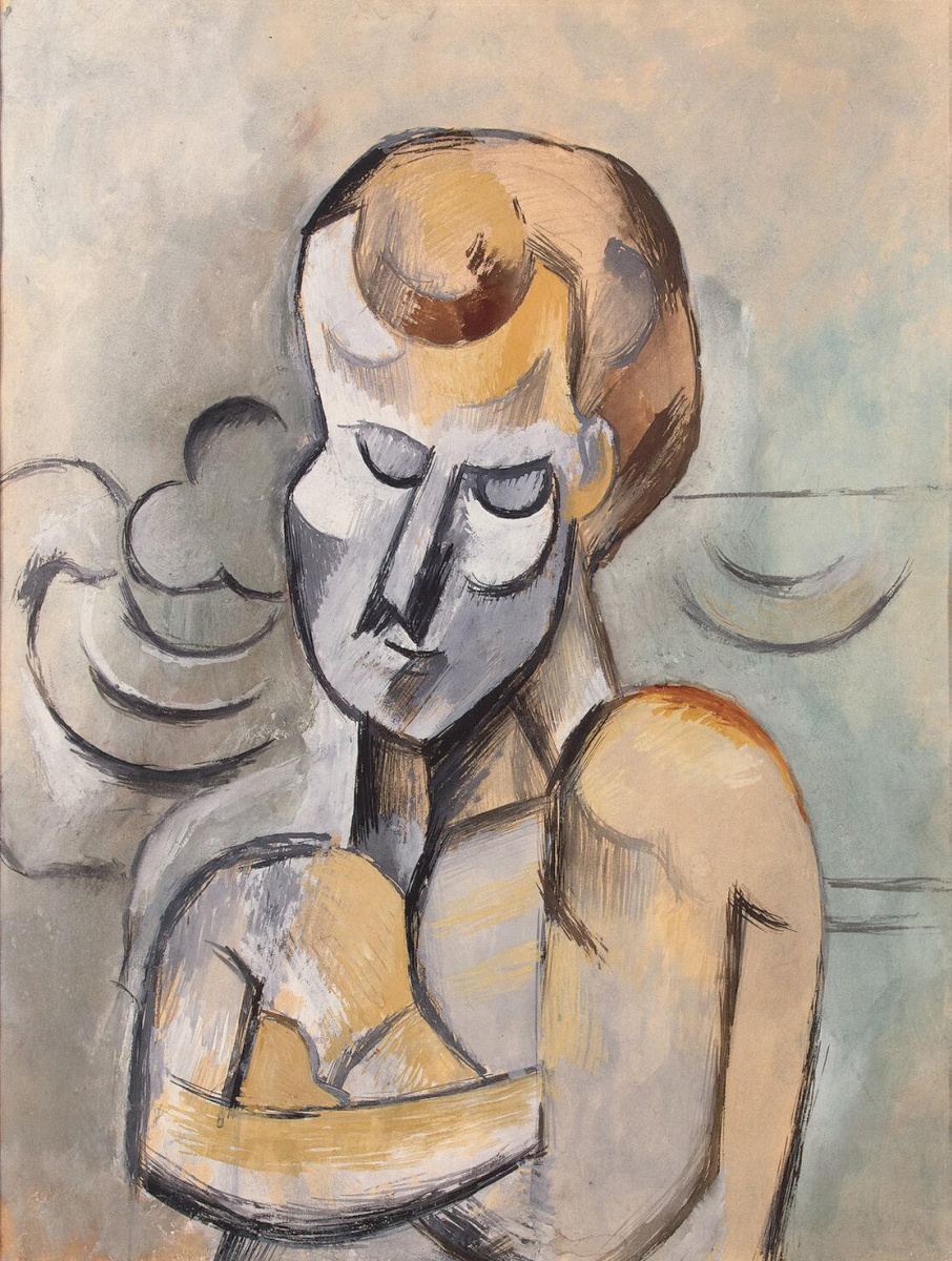 Pablo Picasso. Man with crossed hands