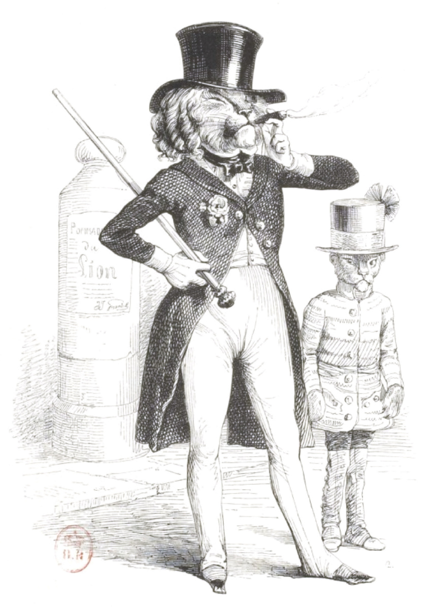 Jean Ignace Isidore Gérard Grandville. The Parisian Lion. "Scenes of public and private life of animals"