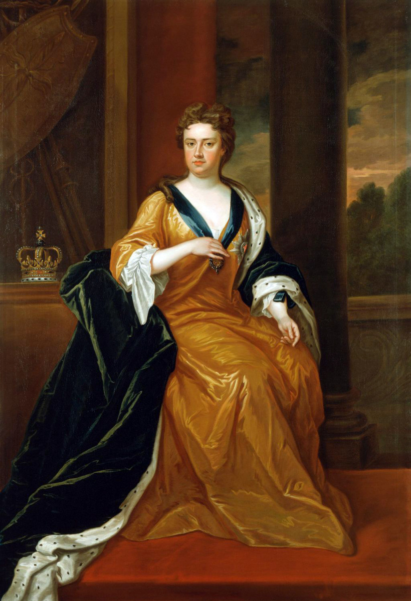 Charles Gervase. Queen Anne (based on the portrait of Godfrey Kneller in 1705)