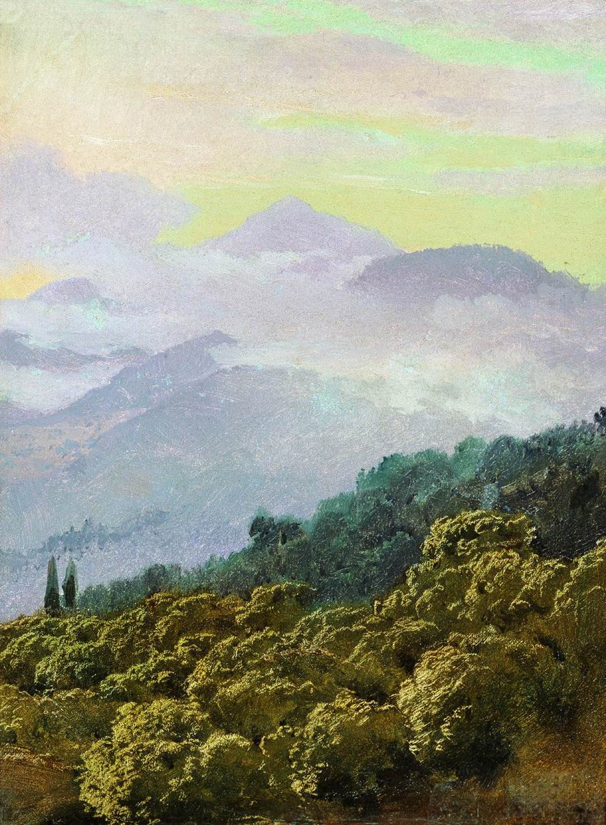 Vasily Vereshchagin. View of the Crimean mountains